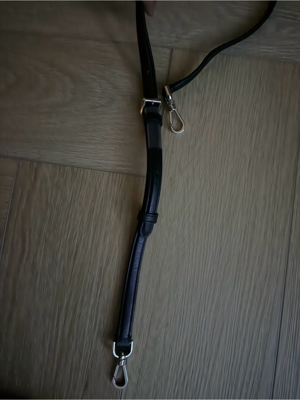 kate spade Black Leather bag strap - Crossbody purse Strap with Silver Hardware